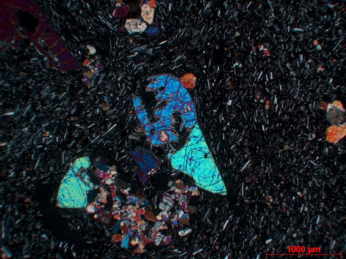  Microscope Basalte Basalte à olivine Axe volcanique trans-mexicain Pico de Orizaba  